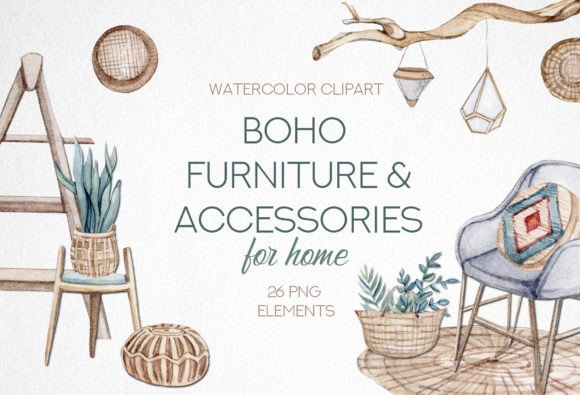 Download Boho Home Decor Clipart - Boho home Collection