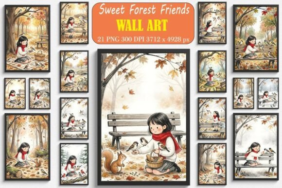 Download Sweet Forest Friends Wall Art - Sweet forest friends Collection