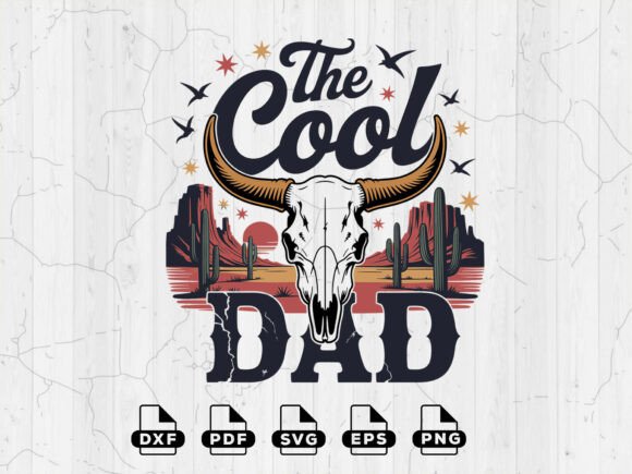 Download The Cool Dad PNG, Retro Fathers Day PNG - Retro Collection