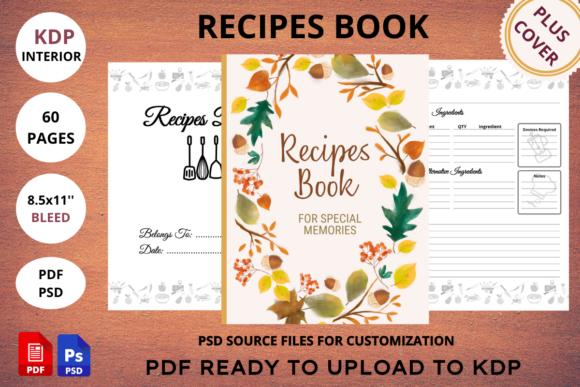 Download Recipes Book Interior + Cover - Cover Collection