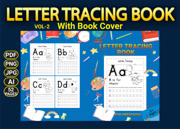 Download Letter Tracing Workbook with Cover Vol-2 - Premium Resources